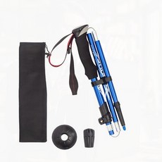 등산스틱 5단 접이식 초경량 산행 폴딩 등산 폴대, 1개, damop GS002912 접이식등산스틱 여성용 검정(