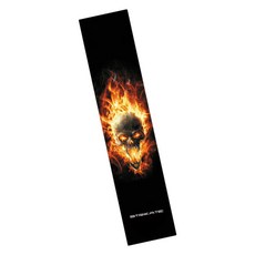 THE WAROOM SHOP 스케이트보드 그립 테이프 시트 122x26cm, 해골 불꽃