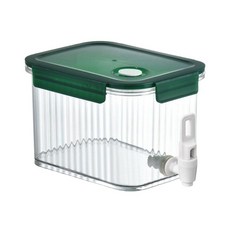 수도꼭지가있는 냉장고 차가운 주전자 레모네이드 양동이 주스 물 투수 맥주 디스펜서 음료 디스펜서 가정용, 기타, PETG, 2.5L 제이드 그린