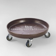 優選 鐵花盆托盤全鐵可移動帶剎車萬向輪滾輪特大號承重帶輪子金屬託盤 副廠商品, 1個, 32# 紫銅彩色送2剎車輪2普通輪 承