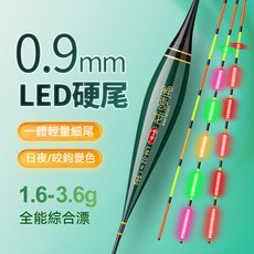 浮漂 魚漂 夜光漂 電子漂 磯釣浮漂 LED硬尾高靈敏度夜光漂 日夜兩用電子漂 鯽魚漂 細尾浮漂 輕量化316電池浮標, 1個, LM-10-吃鉛:2.61g,雙面LED硬尾[變色316電池]