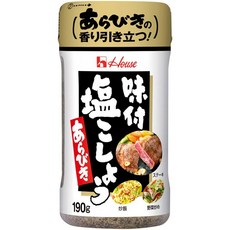 하우스 식품 맛내기 소금 후추 굵게 간 190g 일본 출고 조미료 향신료, 1개