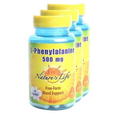 Nature's Life L-苯丙氨酸 500mg 膠囊, 3個, 50顆