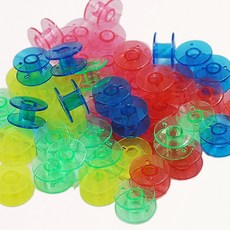 재봉틀용품 투명 원형 플라스틱 보빈 (미싱 가정용 공업용) 강템, 1개