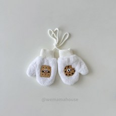 [台灣現貨] 寶寶手套 兒童手套 小孩手套 奶白 內加絨手套 小孩保暖手套 兒童保暖手套 寶寶保暖手套 手套 保暖手套