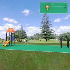 더블 짚라인 놀이기구 광장 놀이터 야외 키즈 펜션, 단일 슬라이드