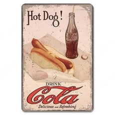빈티지 금속 주석 사인 콜라 소프트 음료 포스터 레트로 소녀 병 바 펍 클럽 레스에 완벽한 장식, 01 20x30cm Metal Sign, 08 P7, 1개