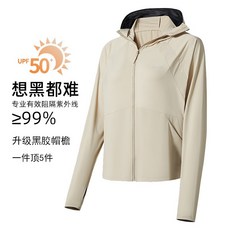 騎車冰涼外套 - 冰適冰涼衣 透氣涼感防曬外套 抗紫外線男女連帽外套, 冰霧粉（男女同款 UPF50+）,L（體重女50-57男50-60）, 1個