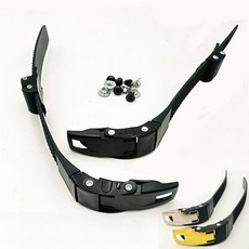 인라인스케이트스트랩 부품 버클 교체 수리 범용 블랙 ABS 헤드, 골드 메탈 헤드