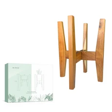 나무 꽃꽂이대 사각형 화분대 확장형 홈데코 트레이, 01 Light Colored