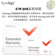Synology EW201 二年延長保固卡 (適用於DS1825 DS1621 DS925 DS723), 1個