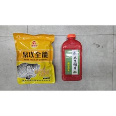 주한피싱 민물 떡밥 민물낚시 미끼 밑밥 첨가제 유타미 오곡, 1세트, 1150ml