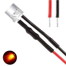 12V 5파이 오렌지 플랫 와이어 케이블 LED 수업 튜닝 조명 키트 차량 오토바이 간판 DIY, 10개