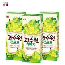 남양유업 과수원190ml 청포도 20팩/주스/과즙음료/무료배송, 190ml, 20개