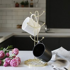 골드 웨이브 컵걸이 수집품 촬영용 북유럽 장식소품 엔틱 사무실