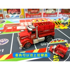 奧麗迷你合金車 台灣計程車 警車 消防車 迴力仿真小汽車玩具 1:64比例, 消防車3, 1個