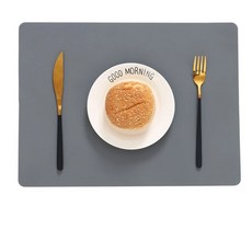 1PC 새로운 실리콘 방수 테이블 미끄럼 수있는 방지 가제트 플레이스 식사 매트 단열 내구성 주방, 직사각형, 40x30cm, 04