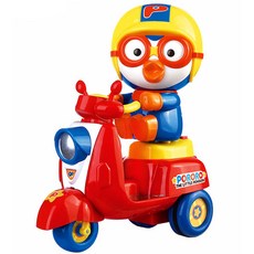 Pororo 啵樂樂 兒童踏板車 滑板車機車玩具 可愛卡通造型 寶寶學步車, 1盒, Red