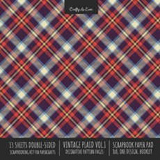 Vintage Plaid 1 Scrapbook Paper Pad 8x8 Scrapbooking Kit for Cardmaking Gifts DIY Crafts Printmaki... Paperback, Crafty as Ever, English, 9781636571744