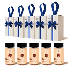 감사모아 호두정과 답례품 호두강정 결혼 조문 선물세트 140g 감사카드 포함 아이보리, 5개