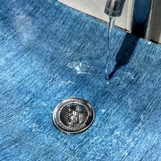 세모소 욕조머리카락망 배수구캡 실리콘필터 구멍막힘방지 정돈된 손잡이형 7.6cm