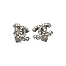 샤넬 중고 2003 CC 마크 라인스톤 이어링