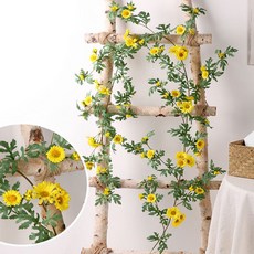 osshop 인테리어 조화 인조 데이지 넝쿨, 1개, 데이지넝쿨 - 옐로우