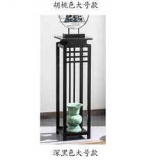 中式花幾 深黑色 大號款 100cm, 花架子客廳簡約置物架室內花盆架 新款落地式吊蘭架新中式花幾, 1件