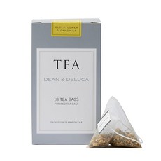 DEAN & DELUCA 엘더 플라워 카모마일 티백 18개입, 1개, 1개입, 1g