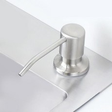 GDM 스테인레스 실버 매립형 세제 디스펜서 펌프 주방디스펜서 서스디스펜서 업소용리필용기 통 스텐 dew+038Fe