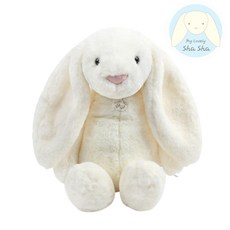 성업상사 마이 러블리 샤샤 토끼 봉제인형, 30cm, 아이보리, 1개