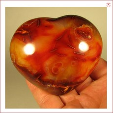 원석 / 홍옥수 Carnelian Heart 388g / +전시대무료 +보증서