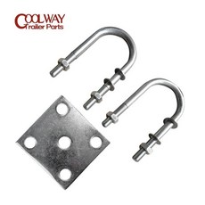 아연 트레일러 차축 물고기 플레이트 볼트 리프 스프링 클램프 라운드 캠퍼 캐러밴 부품, 1. For 60mm Round Axle, 1개