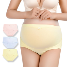 [50-90kg] 하이웨스트 빅사이즈 순면 임산부 팬티 3종세트