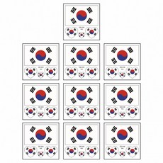 태극기 판박이 월드컵 응원 타투 스티커 10p