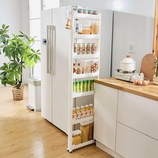 냉장고 틈새수납장 10cm수납장 공간 트롤리 좁은 슬림, 8cm 43cm 165cm 7단