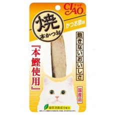 CIAO 燒本鰹魚魚柳條 貓零食 鰹魚燒 鰹魚 魚柳 魚條 燒鰹魚 貓魚條 海鮮 貓魚排 貓零食 鮪魚燒 15g, 1個, 鰹魚
