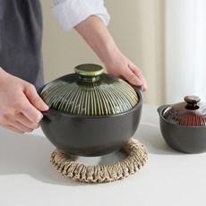 한국도자기 리한 라인팟 무균열 뚝배기 3호 16cm 그린, 1개