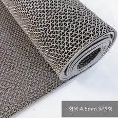 PVC 논슬립 매트 욕실 주방 물빠짐 미끄럼 방지 발매트, 2. 회색 4.5mm