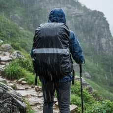 배낭 방수커버 덮개 가방 백팩 레인커버 등산용품, 1개, 블랙