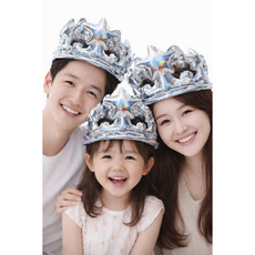 왕관 풍선, 실버, 3개