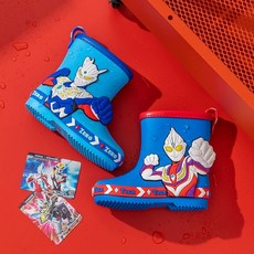 奧特曼正版授權兒童雨鞋，卡通防滑雨靴，男童迪迦賽羅可愛雨鞋