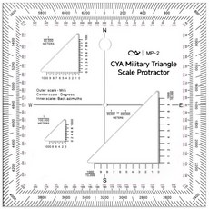 Zonon 12.7cm(5인치) 밀리터리 지도 각도기 밀리터리 스타일 Utm/mgrs 좌표 스케일 지도 완벽하게 절단된 육상 항법 각도기 지도 읽기 및 그리드 좌표 리더, 1