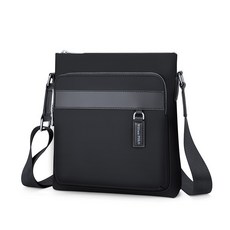 【奧特萊斯】Williampolo英皇保羅男士包包單肩帆佈包斜挎包男夏季新款潮流大容量休閒男包單肩包, 黑色