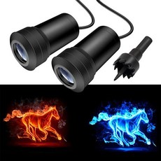 화이트블루레드 말 자동차 도어 라이트 프로젝터 그림자 환영 엠블럼 트럭 밴용, 1개, 1. Blue