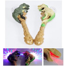 파피앙 LED 공룡 요술봉(건전지포함) 야광봉 응원봉 멜로디요술봉 매직봉 파티용품 장난감- KC인증 어린이제품 안전확인, 1개, LED 공룡 요술봉-노랑