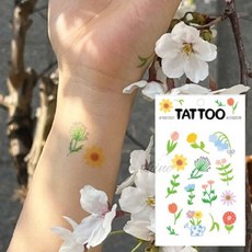 다인1412 리얼 페이스 타투스티커 튤립 초등학교