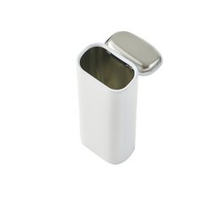 반센트 틴케이스 튼튼한 철제 경첩 틴박스 | 다꾸 스티커 포카 보관함 사각 무지 틴케이스 포카 포토 다꾸 굿즈 틴 케이스 뚜껑일체 중형, 1개, 실버