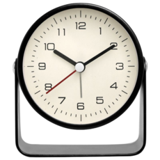 데이모노 레트로 탁상 알람 시계 무소음 인테리어, 블랙