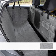 반려견 자동차 대형견 소형견 뒷좌석 트렁크용 방수 경량, 1개, 분리형 그레이 전체커버+포켓